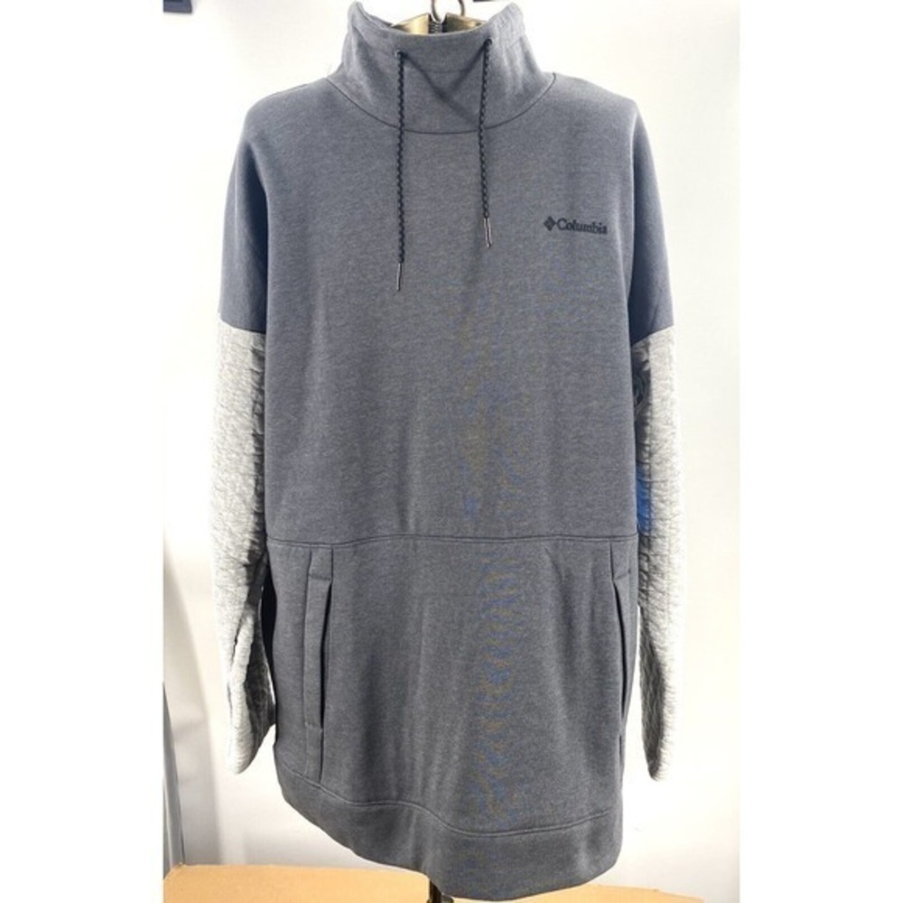 NEW Columbia Sunday Summit Oversized Grey Funnel Neck Women’s Sweatshirt Size L‎